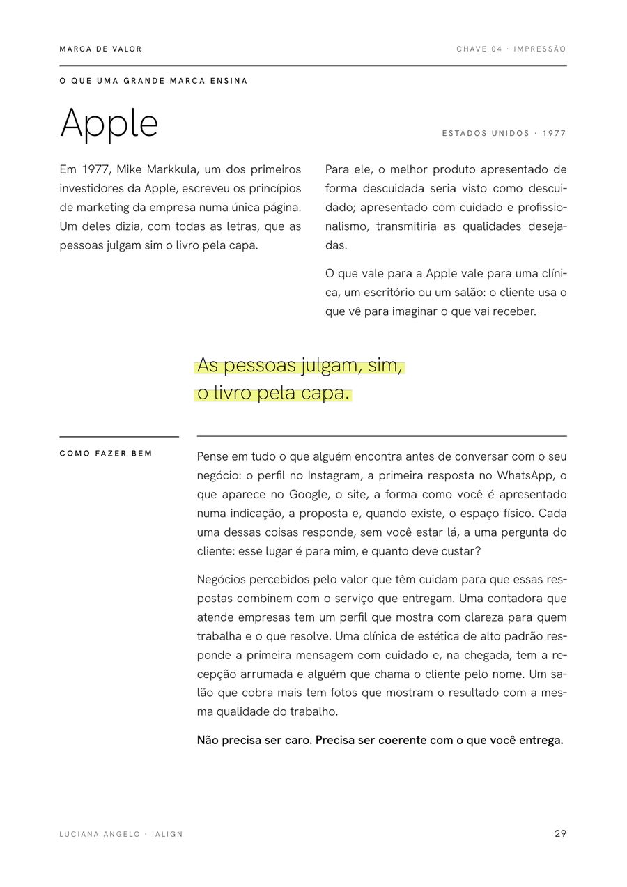 Página do guia: O que uma grande marca ensina